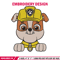 Rubble dog Embroidery Design, Paw patrol Embroidery, Embroidery File, Anime Embroidery, Anime shirt, Digital download..jpg