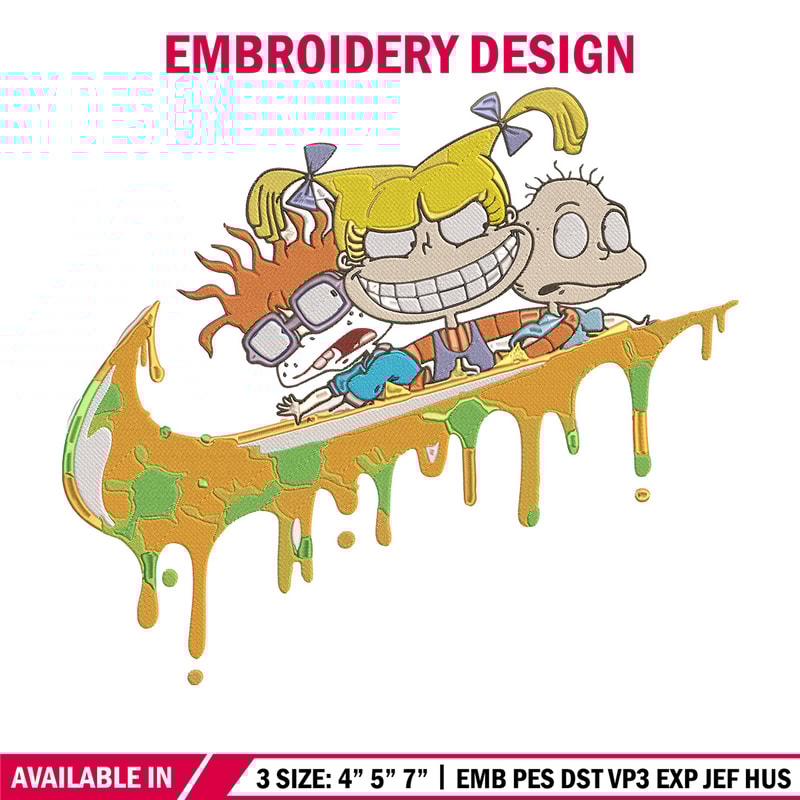 Rugrats x nike Embroidery Design, Rugrats Embroidery, Embroidery File, Anime Embroidery, Nike shirt, Digital download.jpg