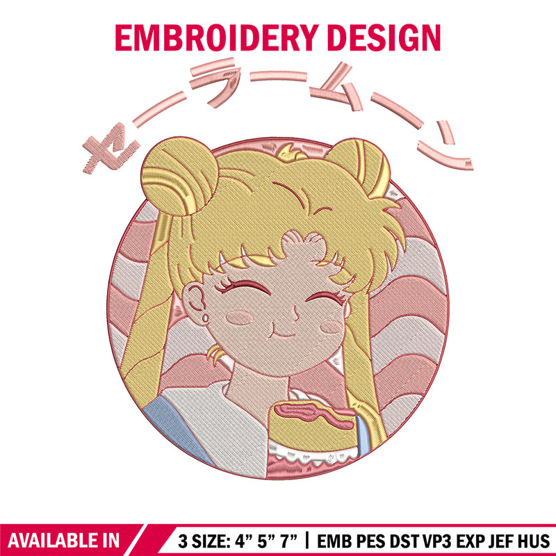 Sailor chibi Embroidery Design,Sailor moon Embroidery, Embroidery File, Anime Embroidery, Anime shirt, Digital download.jpg