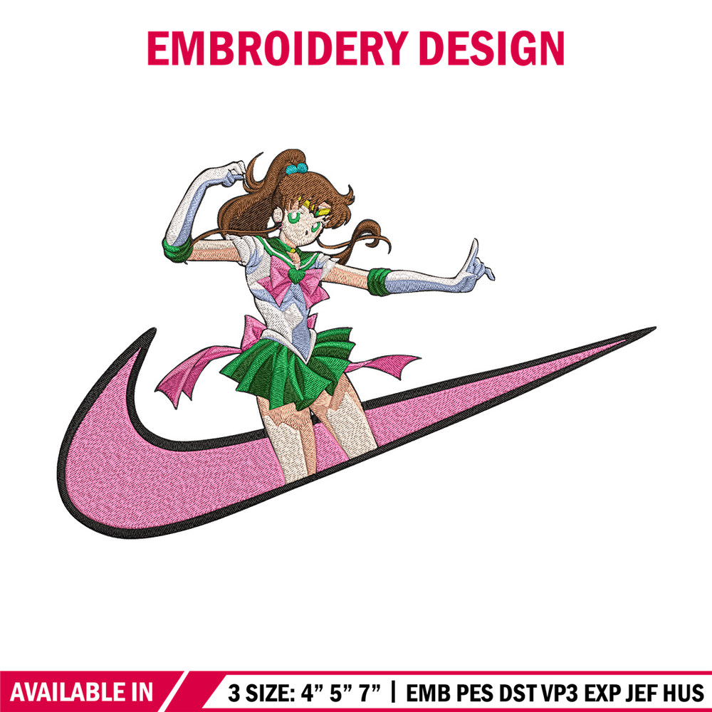 Sailor Jupiter Embroidery Design, Sailor moon Embroidery, Embroidery File, Nike Embroidery, Anime shirt,Digital download.jpg
