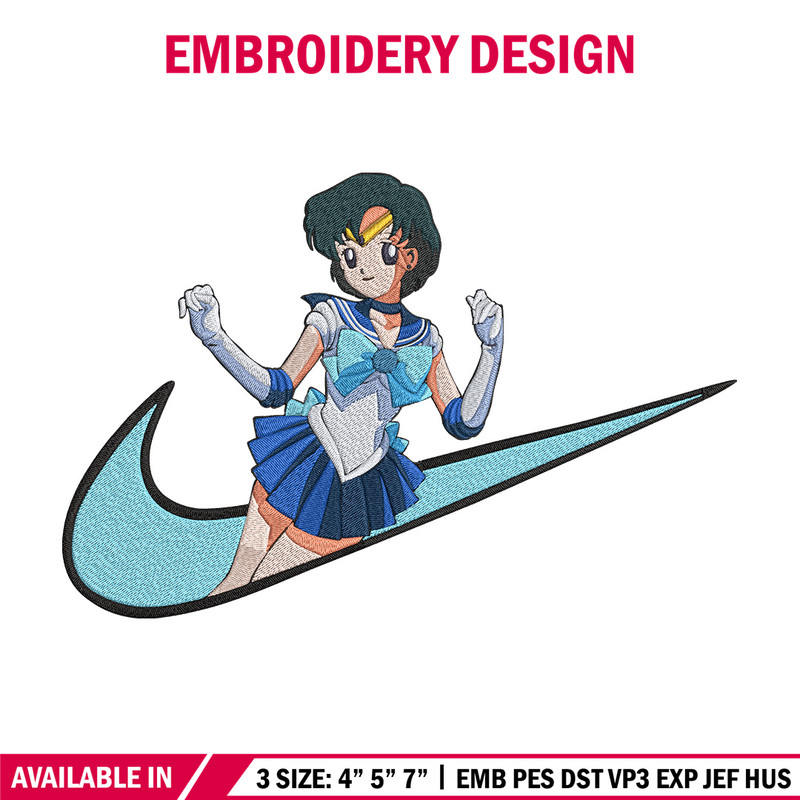 Sailor Mercury Embroidery Design, Sailor moon Embroidery, Embroidery File, Nike Embroidery, Anime shirt,Digital download.jpg