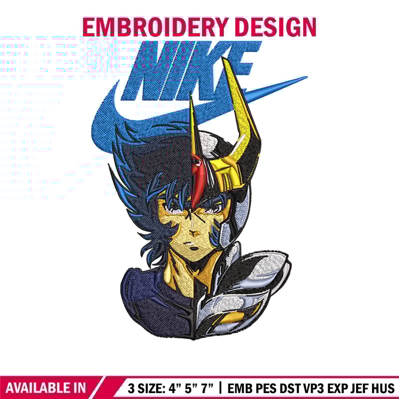 Saint seiya Nike Embroidery design, saint seiya Nike Embroidery, Nike design, Embroidery file, Instant download..jpg