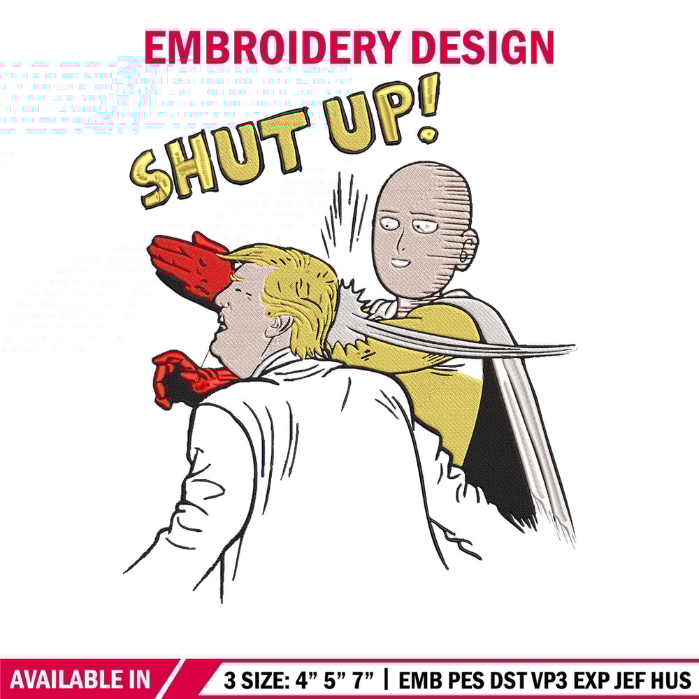 Saitama meme Embroidery Design, One punch man Embroidery, Embroidery File, Anime Embroidery,Anime shirt,Digital download.jpg