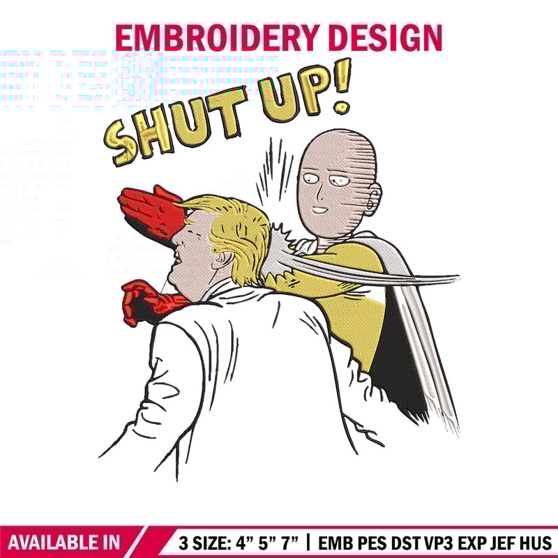 Saitama meme Embroidery Design, One punch man Embroidery, Embroidery File, Anime Embroidery,Anime shirt,Digital download.jpg