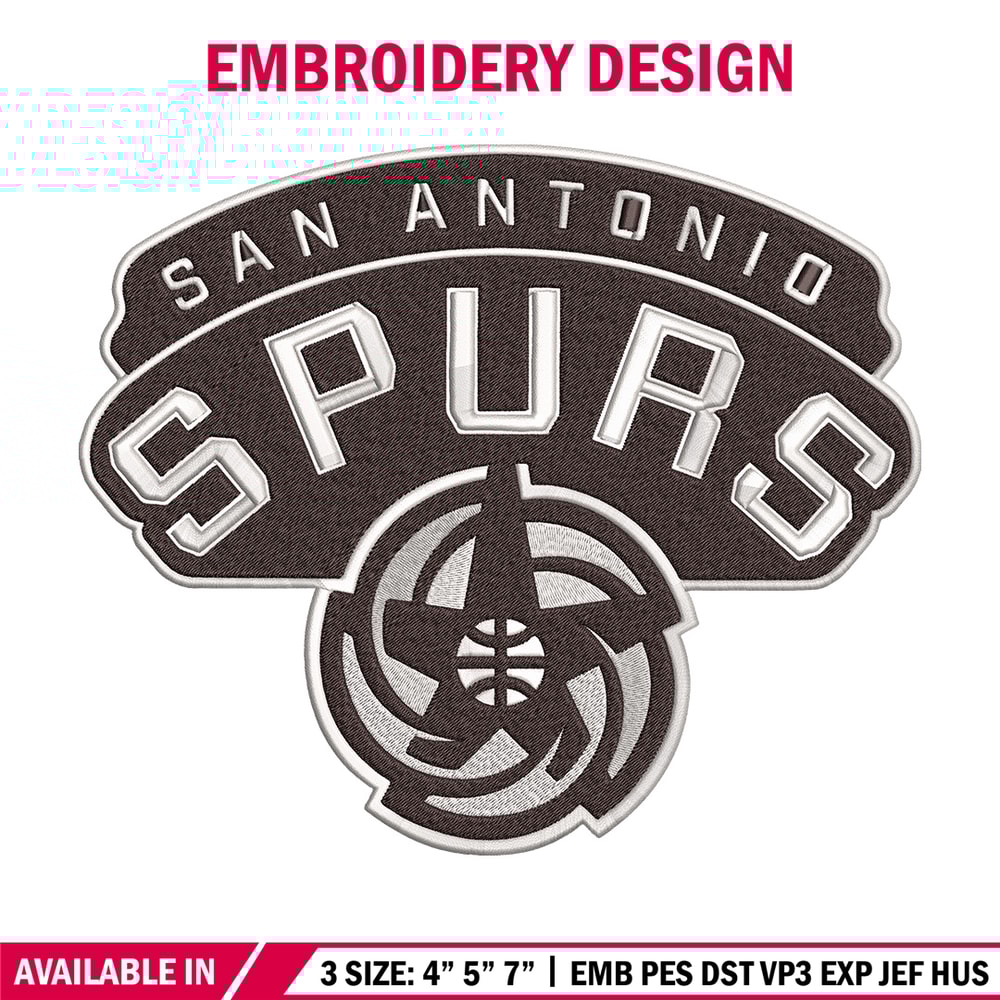 San Antonio Spurs logo embroidery design, NBA embroidery, Embroidery design, Logo sport embroidery, Sport embroidery.jpg