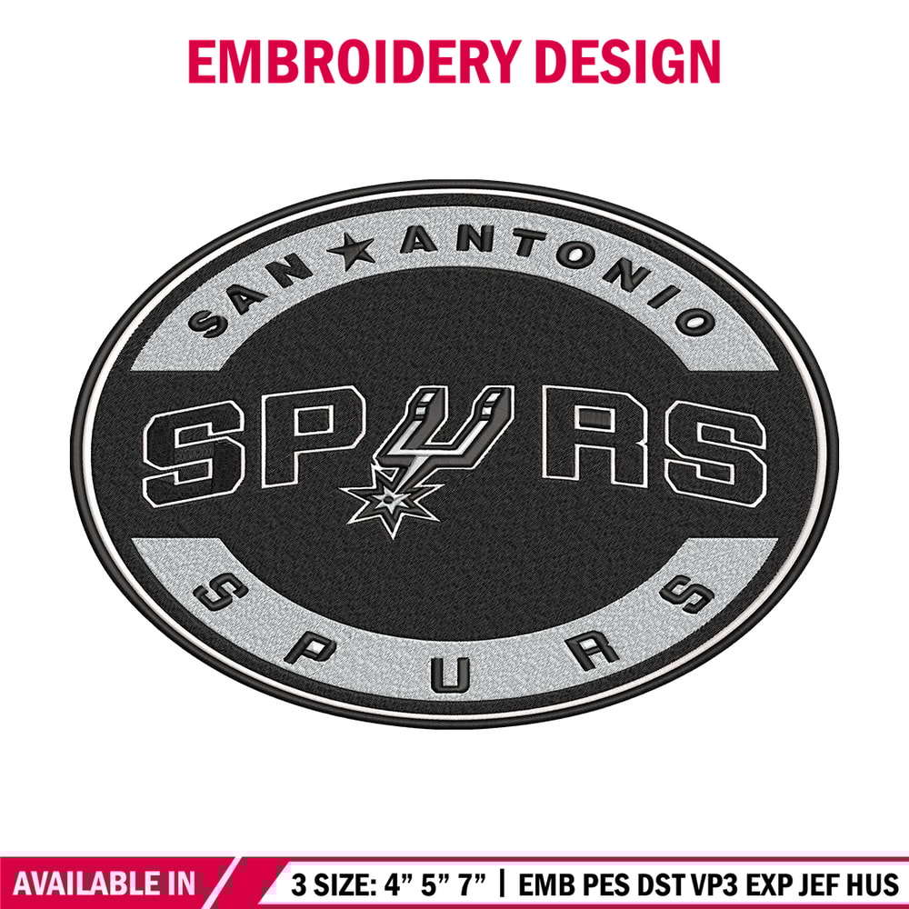San Antonio Spurs logo embroidery design, NBA embroidery, Embroidery design,Logo sport embroidery, Sport embroidery..jpg