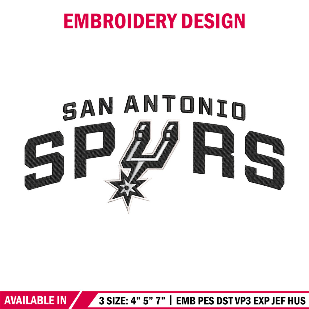 San Antonio Spurs Logo embroidery design, NBA embroidery, Sport embroidery, Embroidery design, Logo sport embroidery..jpg