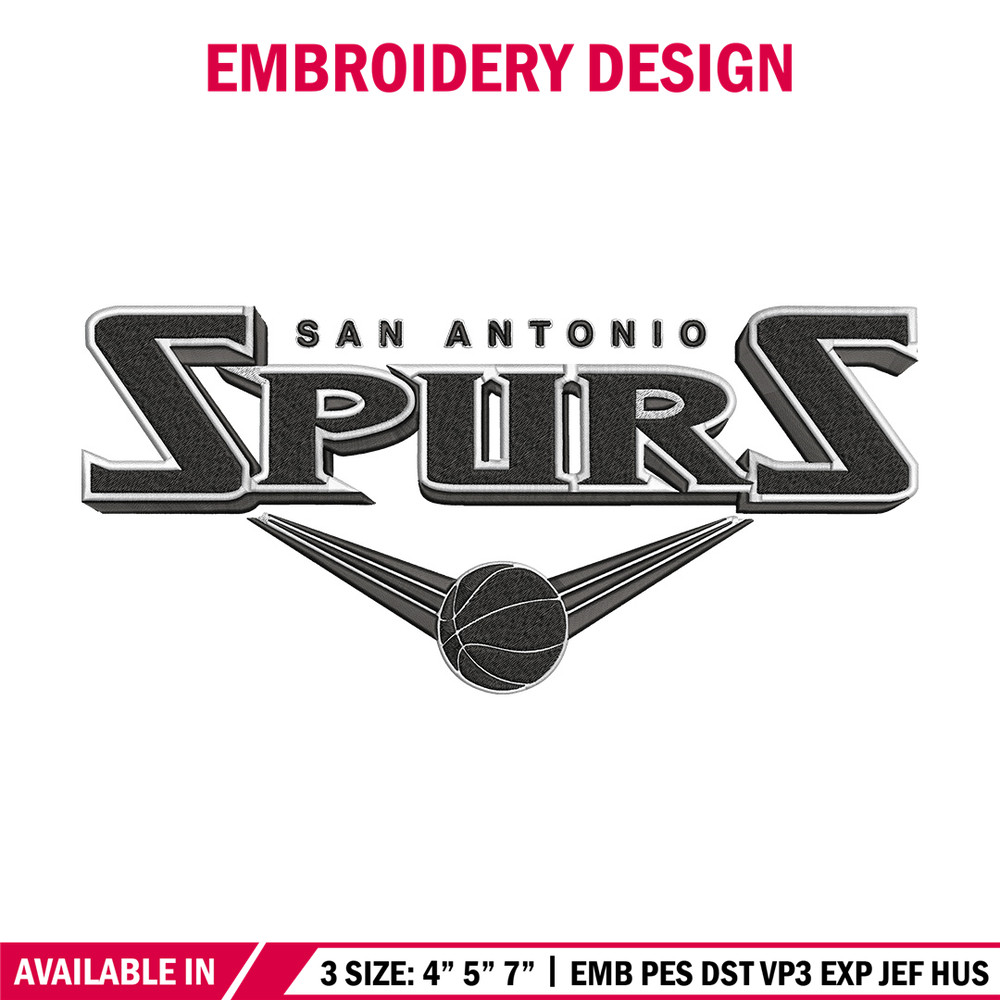 San Antonio Spurs logo embroidery design, NBA embroidery,Embroidery design, Logo sport embroidery, Sport embroidery.jpg