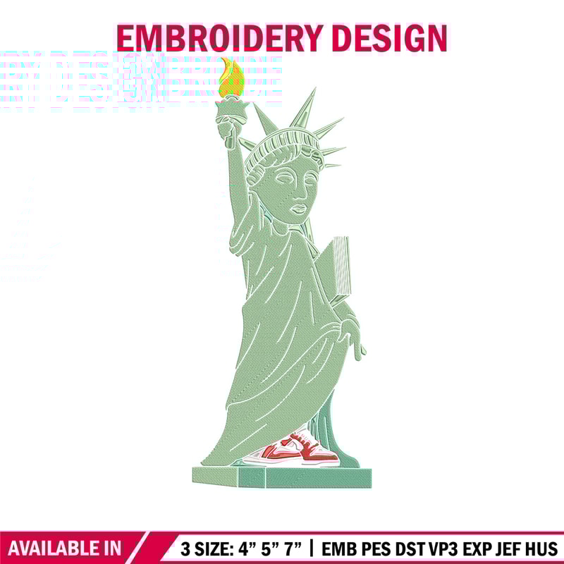 Statue of Liberty Embroidery Design, Logo Embroidery, Embroidery File, Anime Embroidery, Anime shirt, Digital download.jpg