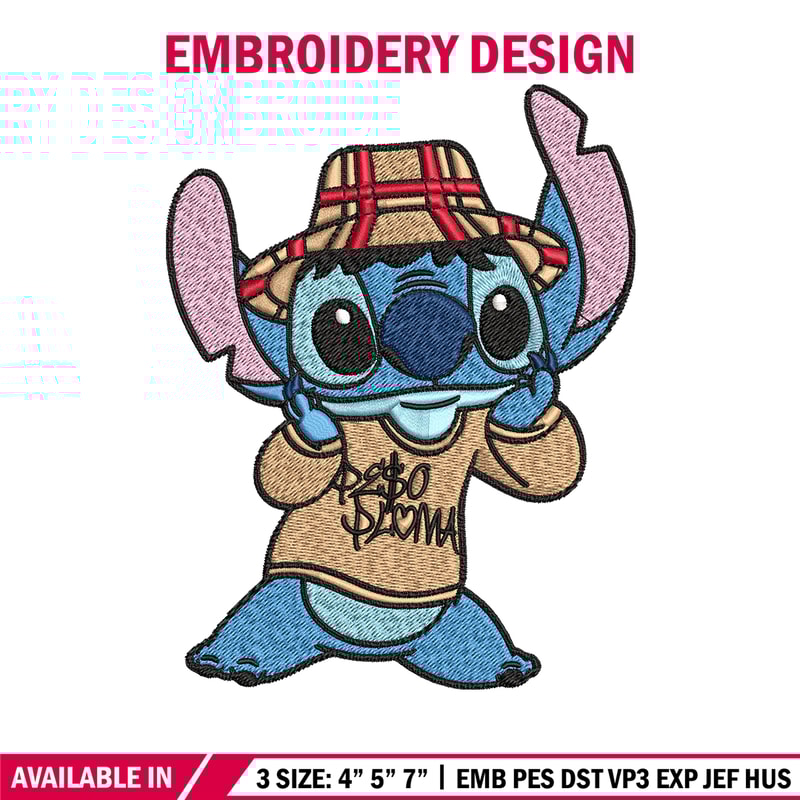 Stitch Peso Pluma Embroidery design, Peso Pluma Stitch Embroidery, cartoon design, Embroidery File, Digital download..jpg