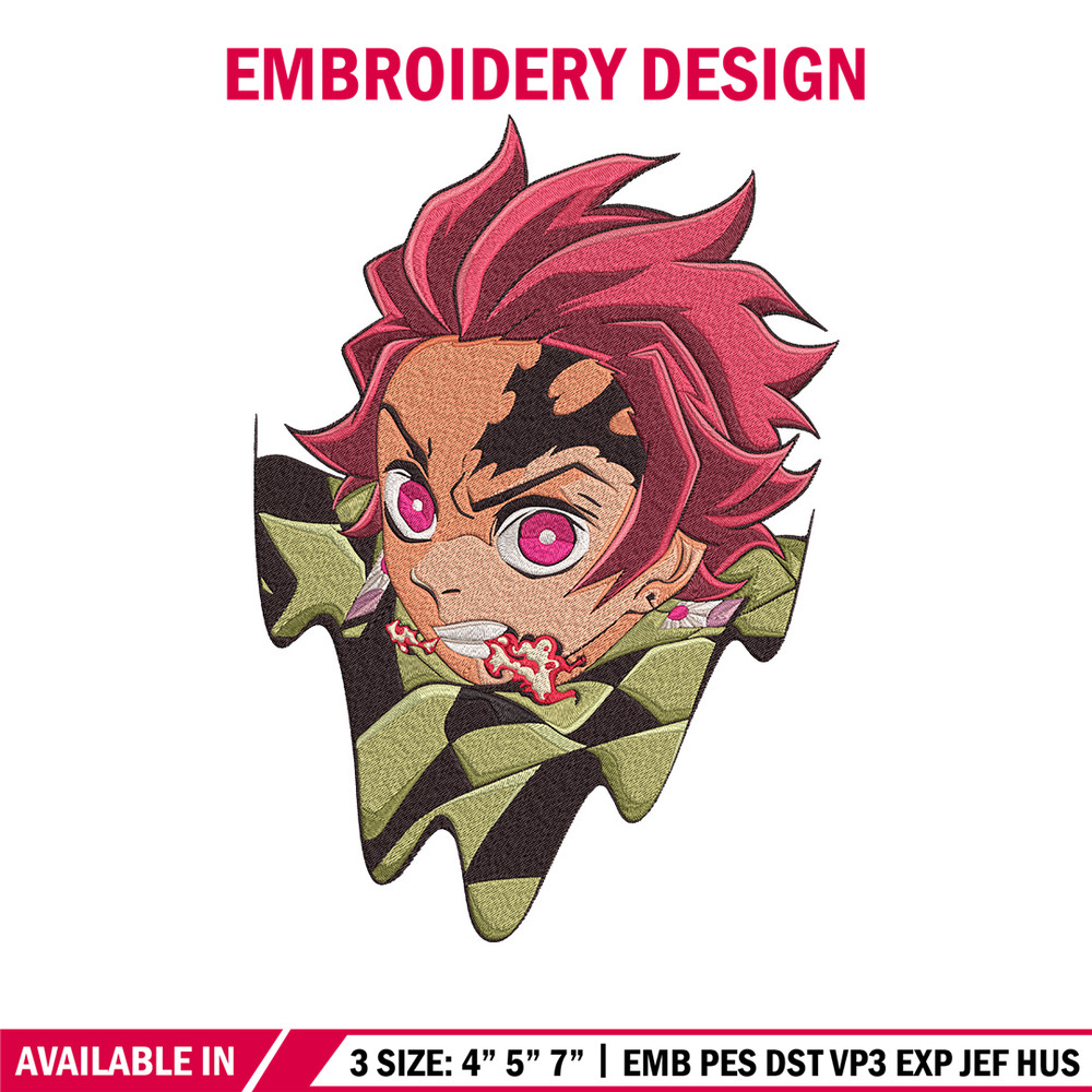 Tanjiro demon Embroidery Design, Demon slayer Embroidery, Embroidery File, Anime Embroidery,Anime shirt,Digital download.jpg