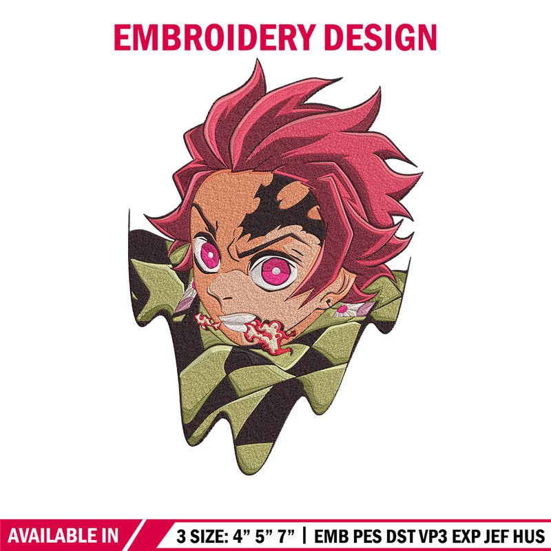 Tanjiro demon Embroidery Design, Demon slayer Embroidery, Embroidery File, Anime Embroidery,Anime shirt,Digital download.jpg