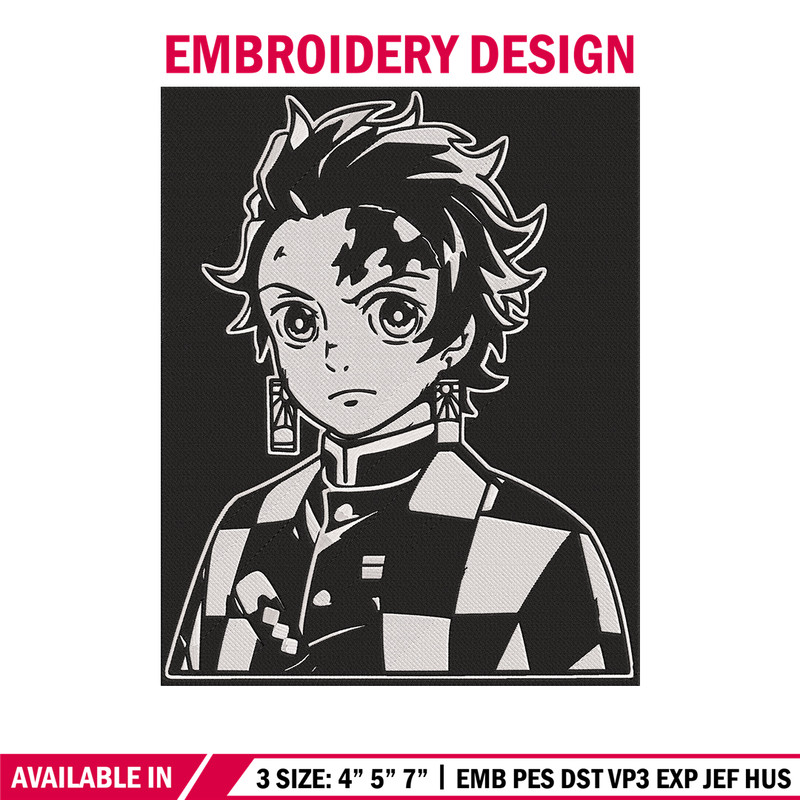 Tanjiro poster Embroidery Design, Demon slayer Embroidery, Embroidery File,Anime Embroidery,Anime shirt,Digital download.jpg