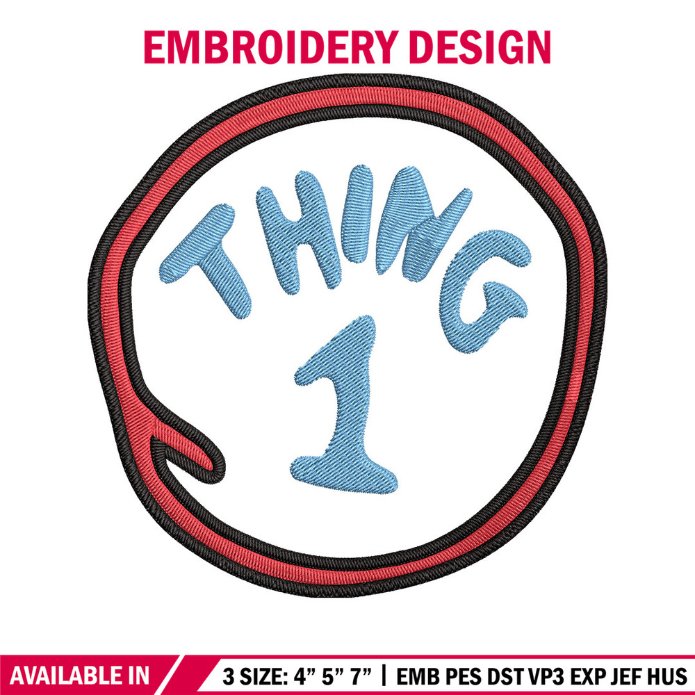 Thing 1 logo Embroidery Design, Embroidery File, logo Embroidery, logo shirt, Embroidery design, Digital download..jpg