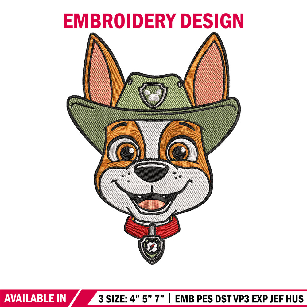 Tracker dog Embroidery Design, Paw patrol Embroidery, Embroidery File, Anime Embroidery, Anime shirt, Digital download.jpg