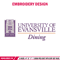 University Evansville logo embroidery design, Sport embroidery, logo sport embroidery, Embroidery design,NCAA embroidery.jpg