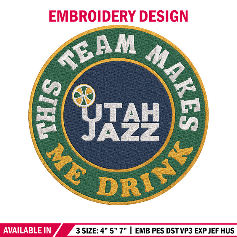Utah Jazz logo embroidery design, NBA embroidery,Sport embroidery,Embroidery design, Logo sport embroidery..jpg