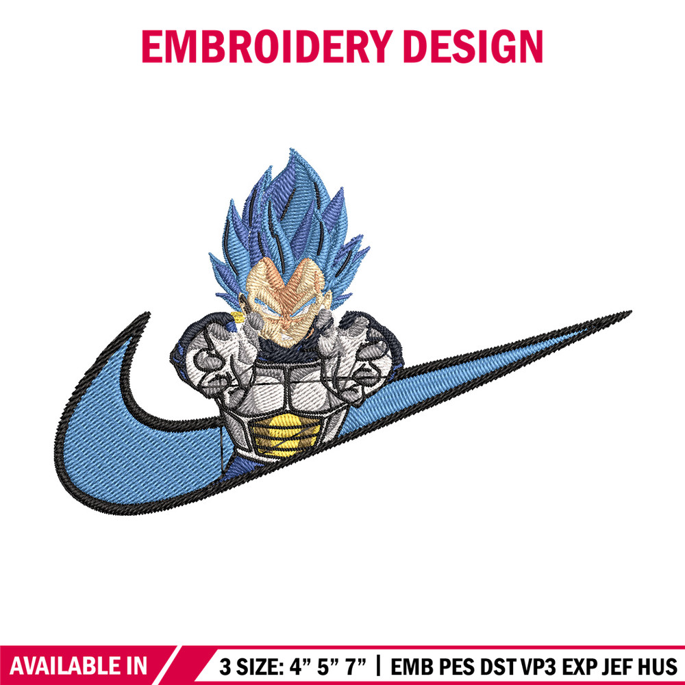 Vegeta Blue Embroidery Design, Dragonball Embroidery, Embroidery File, Nike Embroidery, Anime shirt, Digital download.jpg