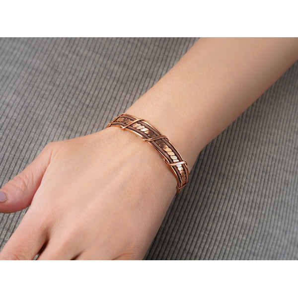Copper wire wrapped bracelet bangle (9)-01.jpeg