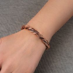 Copper wire wrapped bracelet Unisex