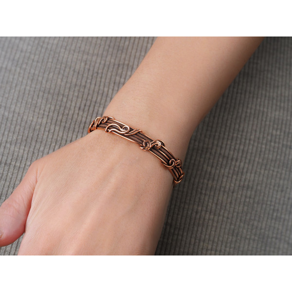 Copper wire wrapped bracelet bangle (5)-01.jpeg