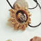 Carved Sun With Baltic Amber 3