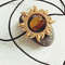 Carved Sun With Baltic Amber 4