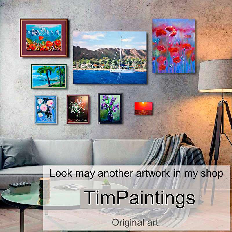 Guardian Angel Art Original Painting Holiday Artwork Small Wall Art Angel Painting 12 By 8 By TimPa 10