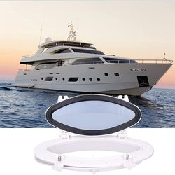 Oval Boat, Tempered Glass Opening Portlight 16x8-5 8 Window