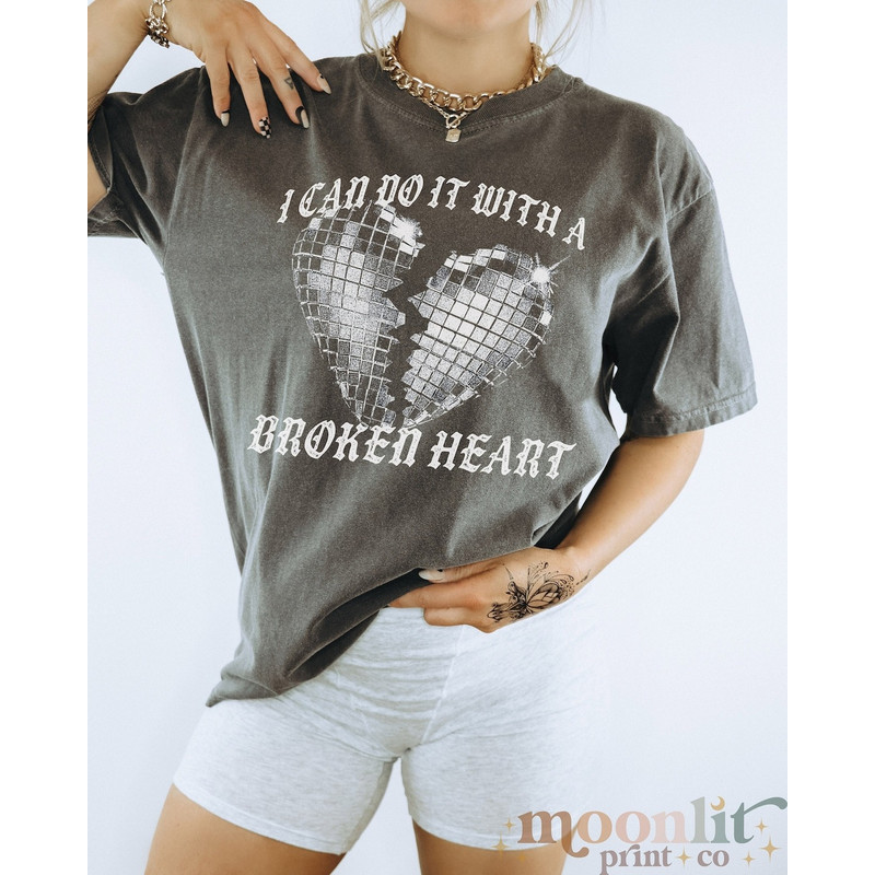 I Can Do It With A Broken Heart Comfort Colors Shirt The Tortured Poets Department TSwift New Album, Swiftie Tee TTPD Shirt Gift For Swiftie.jpg