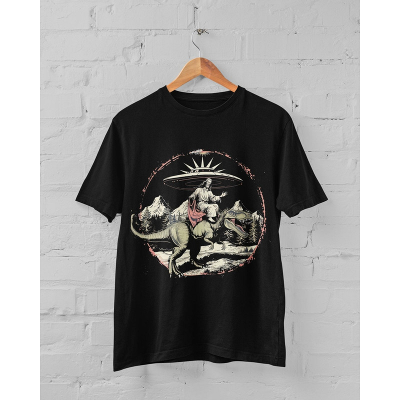 Jesus on Dinosaur vintage viral shirt, jesus meme shirt, jesus funny shirt, dinosaur retro shirt, jesus dinosaur retro.jpg