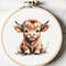 Baby Highland Cow Cross Stitch Pattern Highland Cow Cross Stitch Pattern Embroidery  Instant Download 0