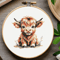 Baby Highland Cow Cross Stitch Pattern Highland Cow Cross Stitch Pattern Embroidery  Instant Download 1