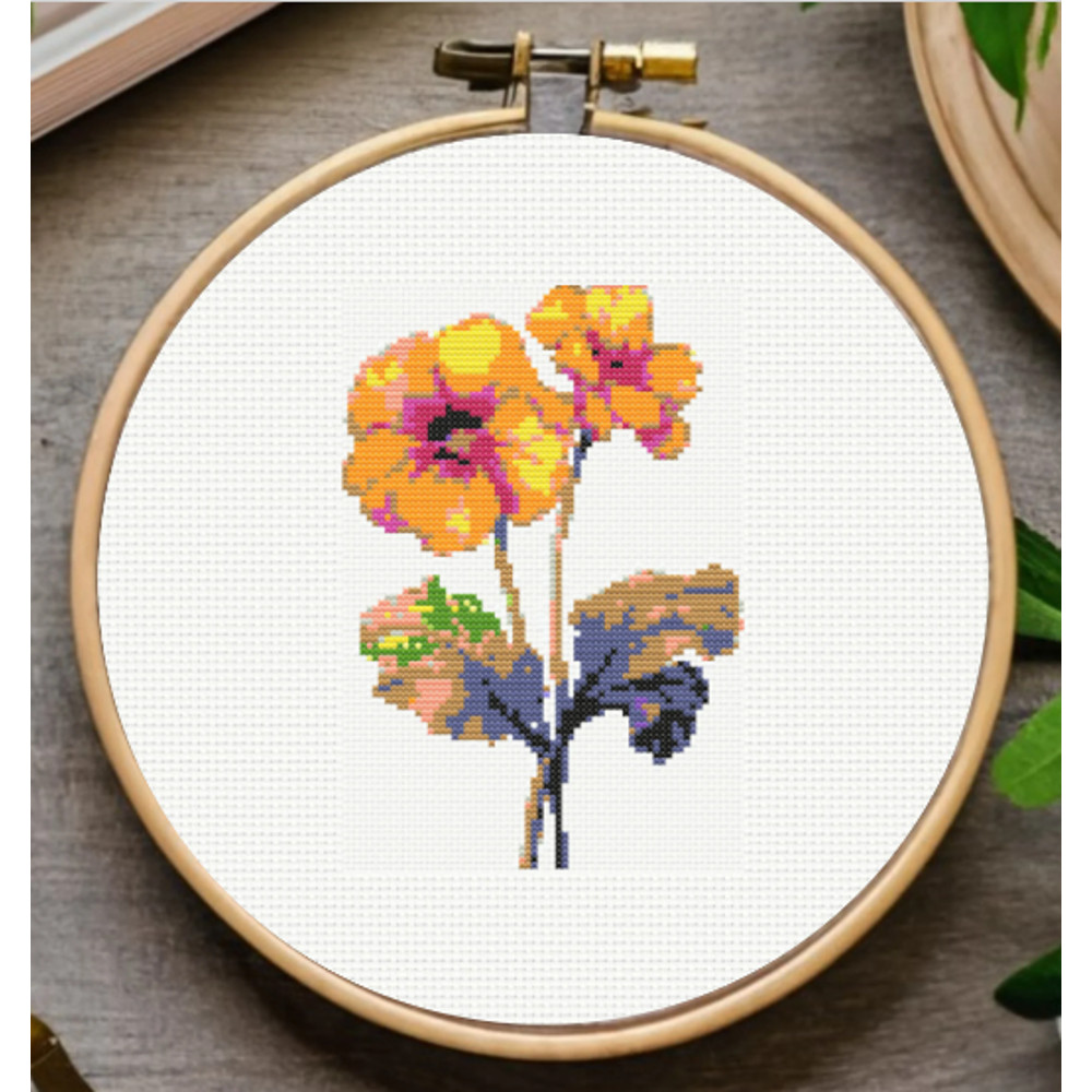 Spring Flowers Cross Stitch Pattern 9 Flowers Embroidery Bundle Set  Instant Download 0