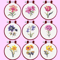 Spring Flowers Cross Stitch Pattern 9 Flowers Embroidery Bundle Set  Instant Download 1