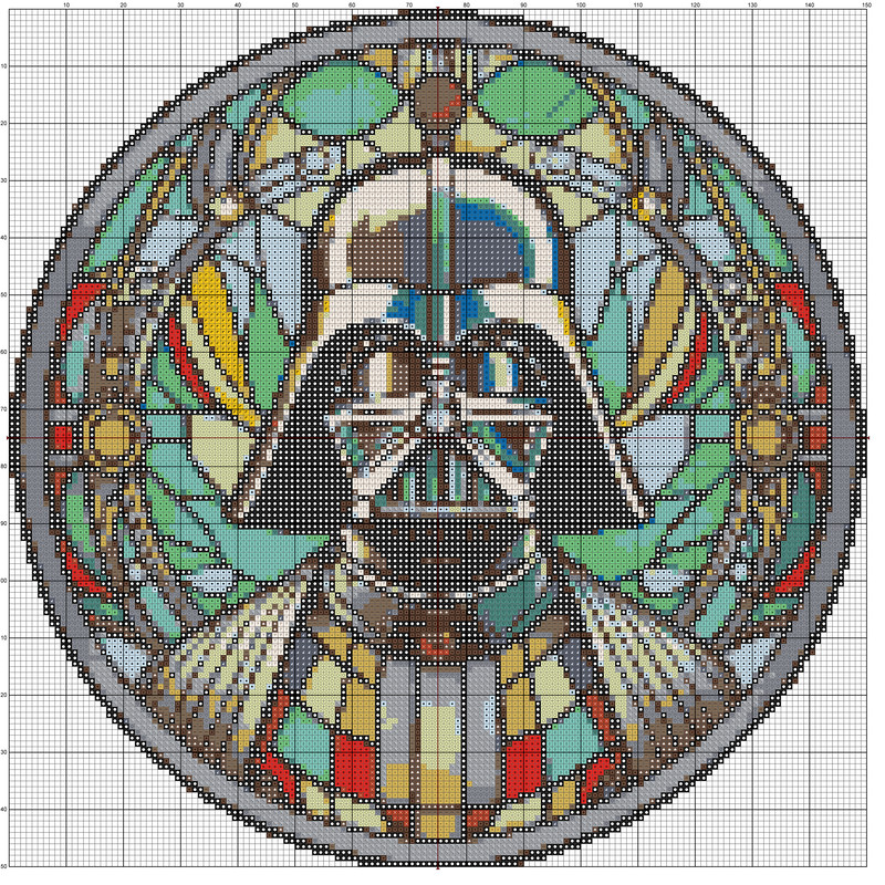 Darth Vader Cross Stitch Pattern Star Wars Cross Stitch Pattern Art Decor Star Wars Decor 1