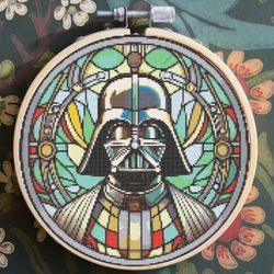 darth vader cross stitch pattern, star wars cross stitch pattern, art decor, star wars decor
