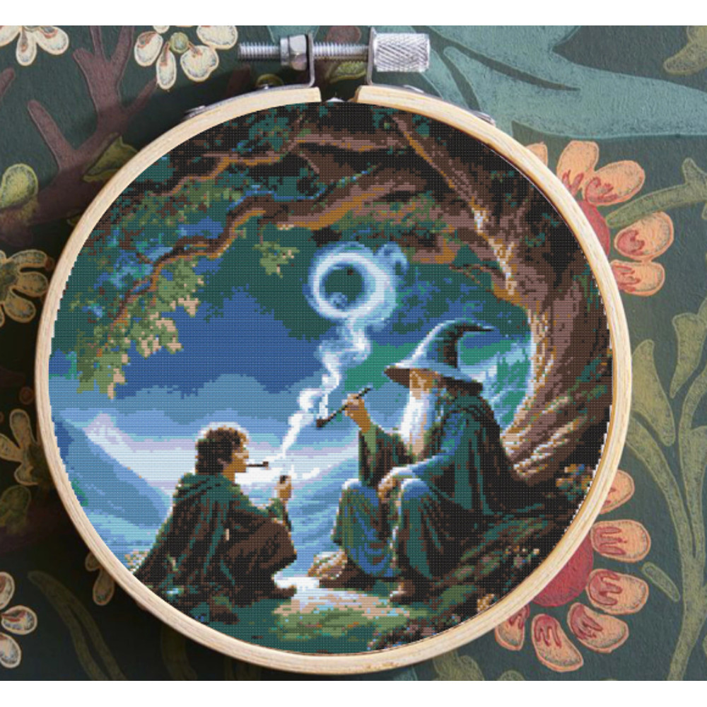 Lord Of The Rings Cross Stitch Pattern Gandalf And Frodo Cross Stitch Pattern Wizdard Cross Stitch Pattern Instant Do 3