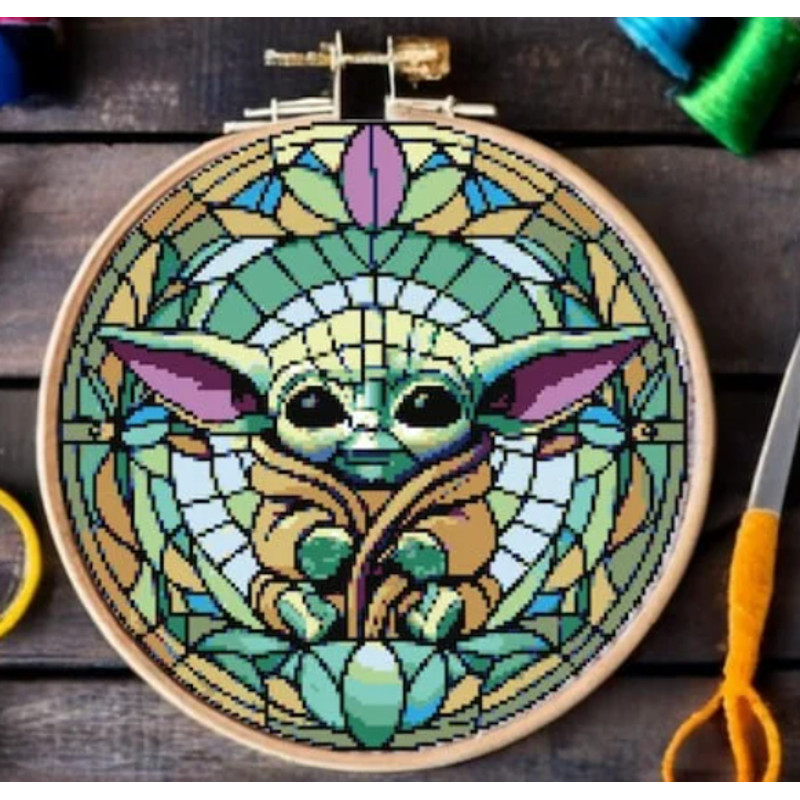Baby Yoda Cross Stitch Pattern Star Wars Cross Stitch Pattern Star Wars Decor Instant Downloa 2