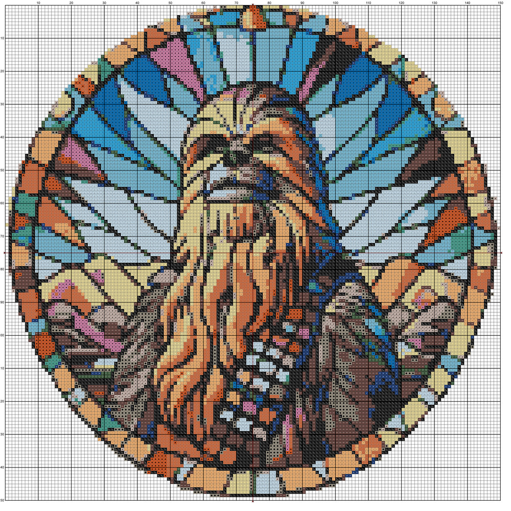Chewbaccal Cross Stitch Pattern Cross Stitch Pattern Star Wars Cross Stitch Pattern Star Wars Decor Instant Downlod 1