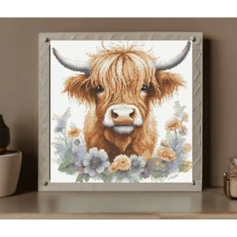 Highland Cow Cross Stitch Pattern Cute Highland Cow Cross Stitch Pattern Embroidery Instant Download 2
