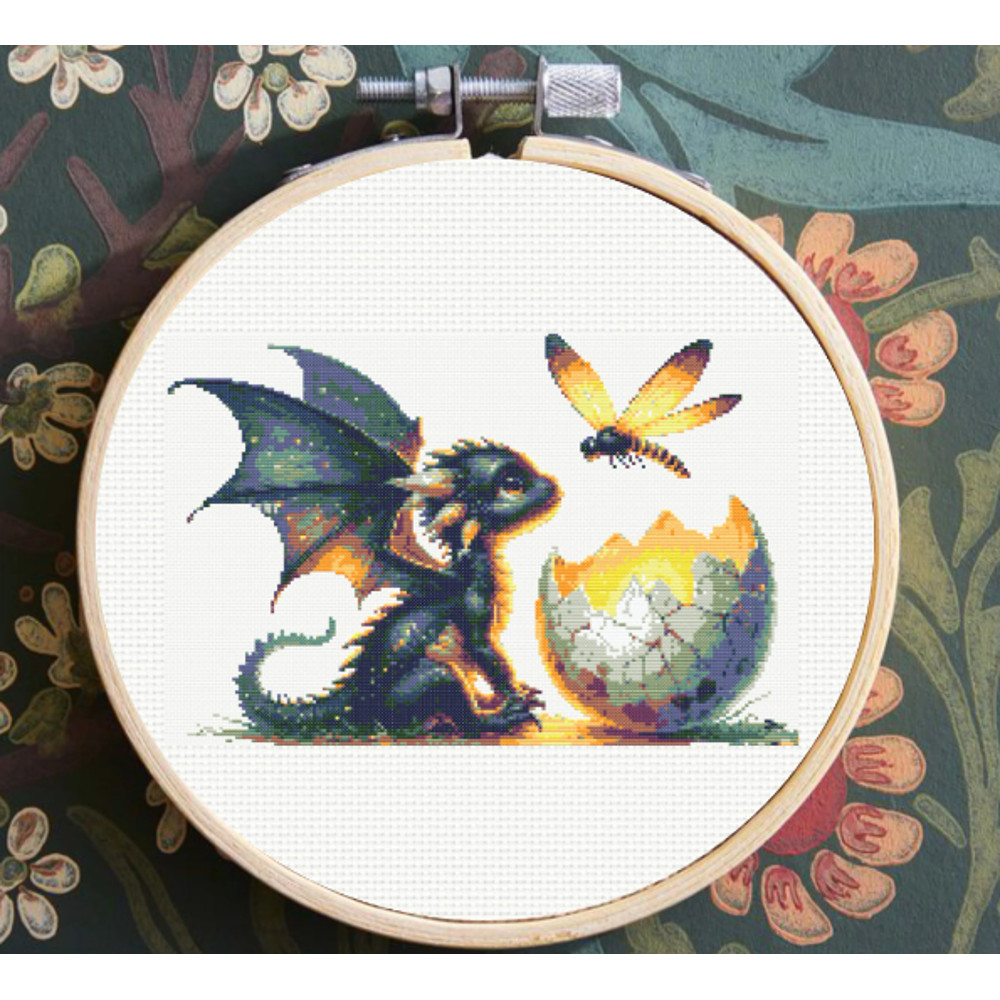 Dragon Cross Stitch Pattern Baby Dragon Cross Stitch Pattern Instant Downlaod Fantasy Cross Stitch Pattern 2