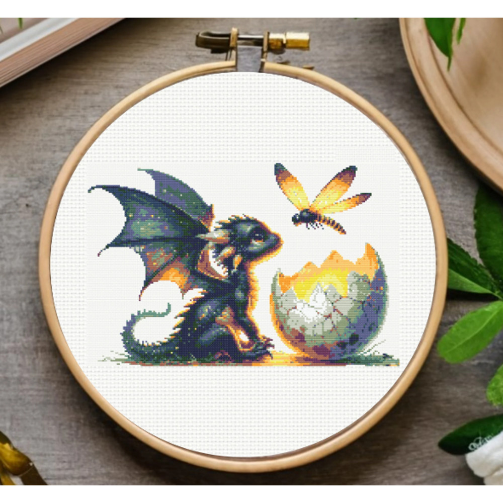 Dragon Cross Stitch Pattern Baby Dragon Cross Stitch Pattern Instant Downlaod Fantasy Cross Stitch Pattern 0