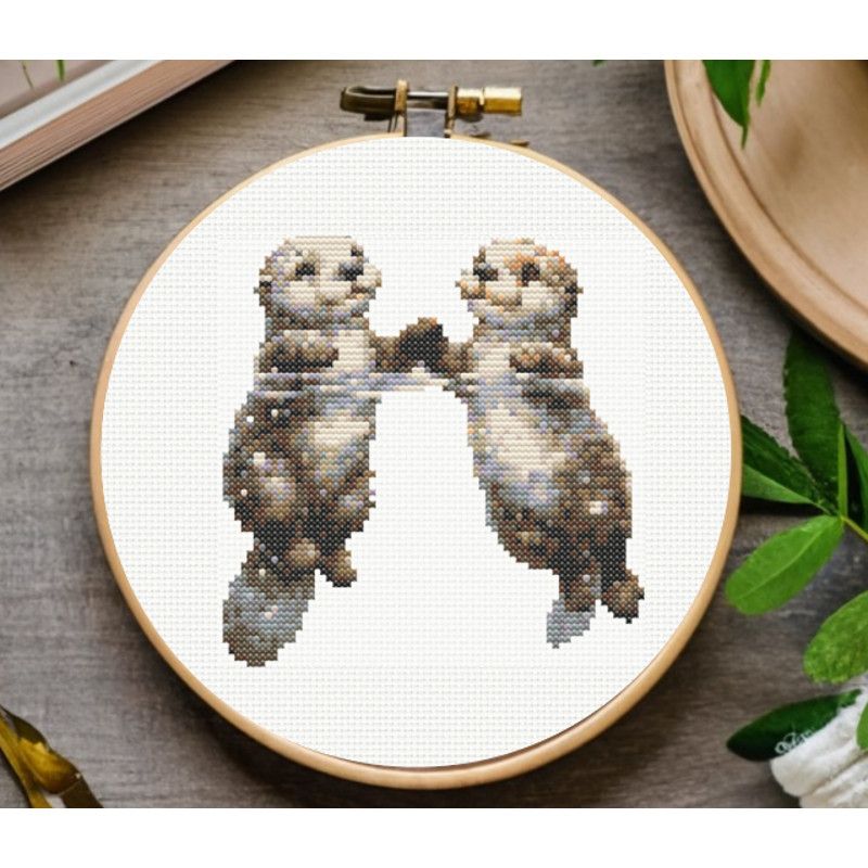 Otters Cross Stitch Pattern Cross Stitch Pattern Cute Highland Cow Cross Stitch Pattern Embroidery Instant Download 2