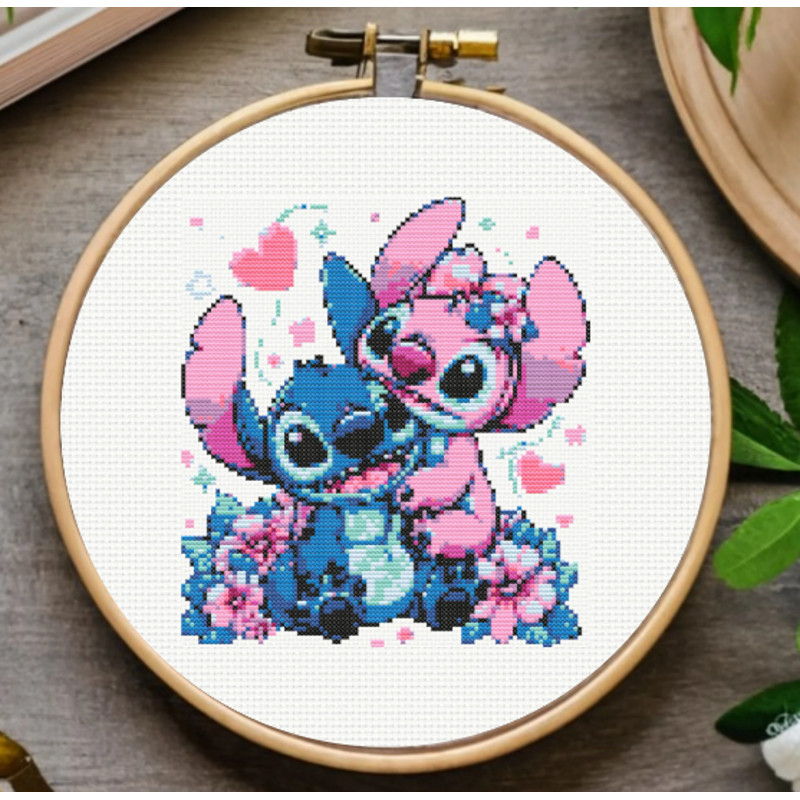 Stitch Cross Stitch Pattern 4 Stitch And Angel Bundle Set Instant Download 2