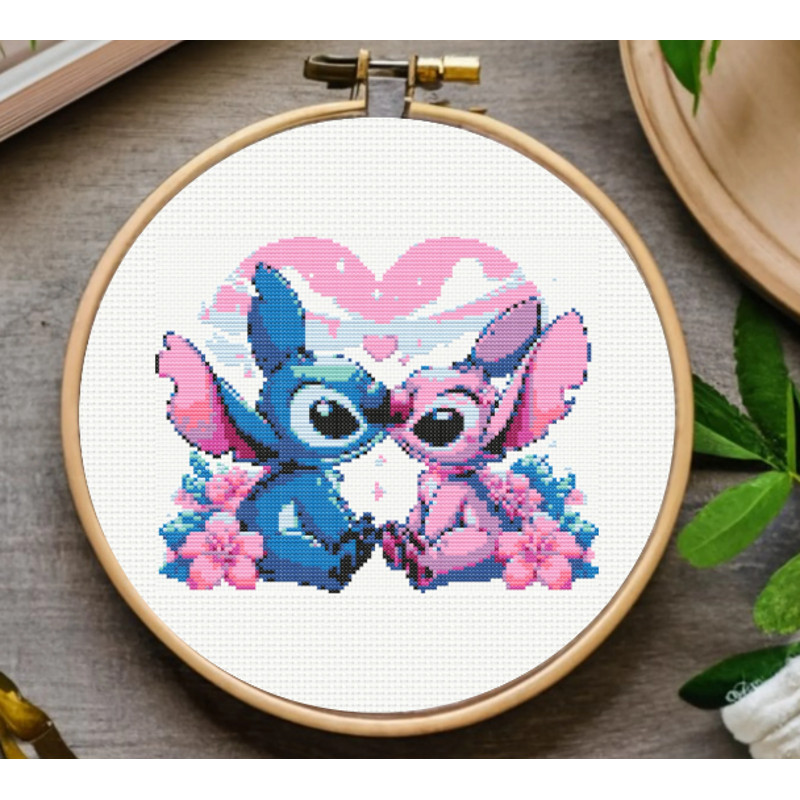 Stitch Cross Stitch Pattern 4 Stitch And Angel Bundle Set Instant Download 4