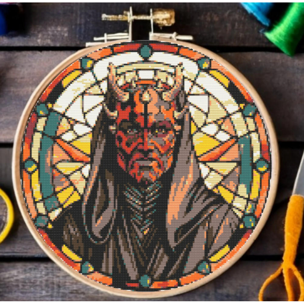 Darth Maul Cross Stitch Pattern Star Wars Cross Stitch Pattern Darth Vader Cross Stitch Pattern  Star Wars Decor  In 1