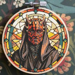 darth maul cross stitch pattern, star wars cross stitch pattern, darth vader cross stitch pattern - star wars decor - in