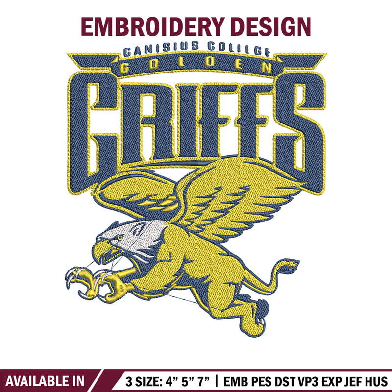 Canisius College logo embroidery design, Hockey embroidery, Sport embroidery, logo sport embroidery, Embroidery design.jpg