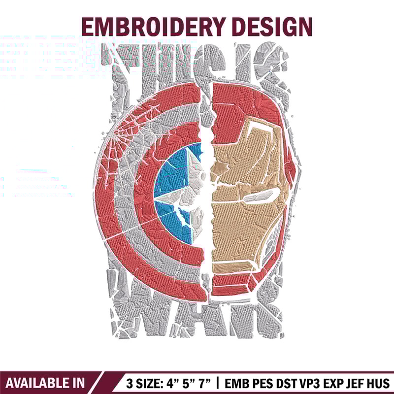Captain x iron man Embroidery Design, Marvel Embroidery, Embroidery File, Anime Embroidery, Anime shirt,Digital download.jpg